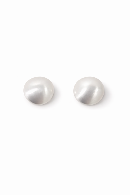 PEARL DOME STUD EARRINGS