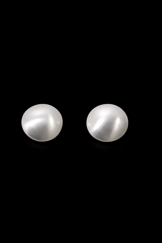PEARL DOME STUD EARRINGS